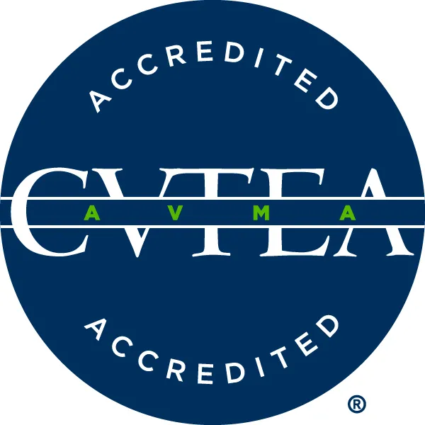 AVMA CVTEA accredited seal logo
