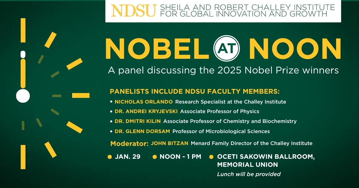 Nobel at Noon event poster