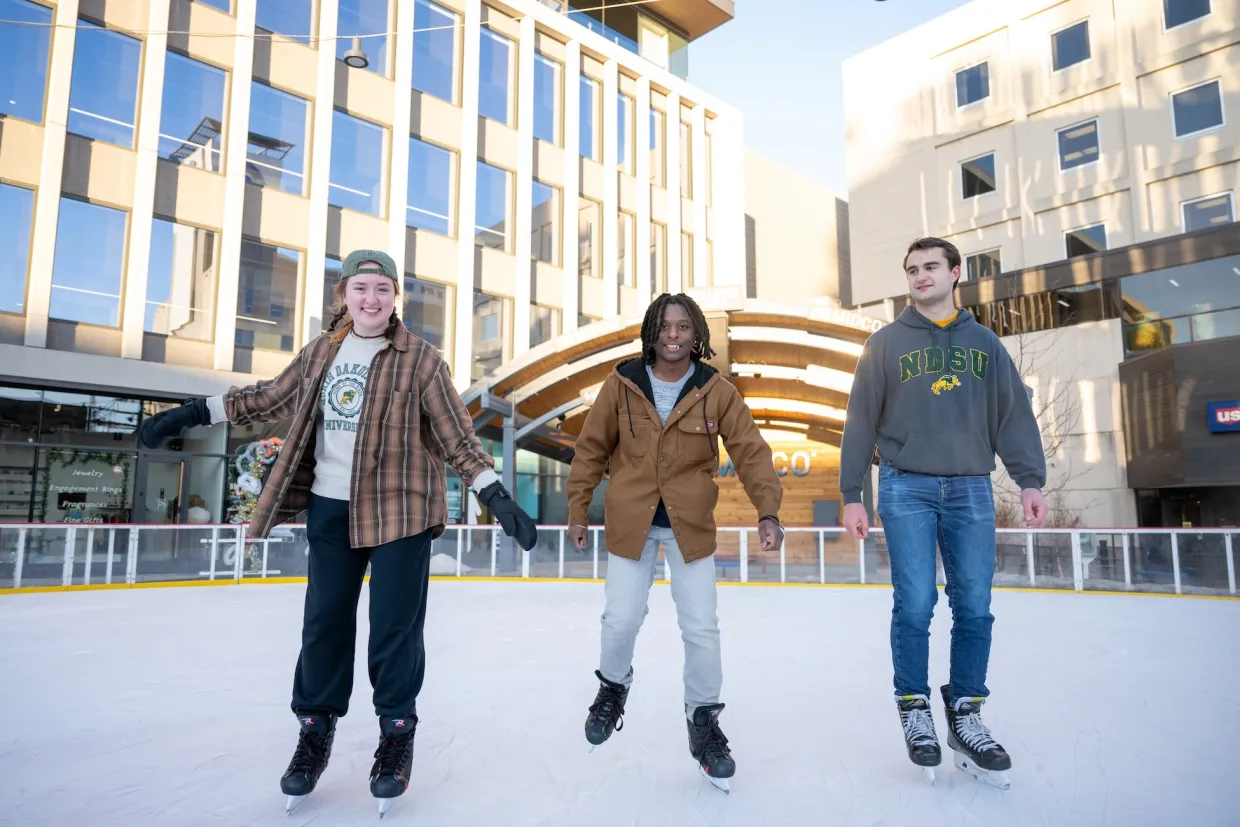Ice Skating in Downtown Fargo