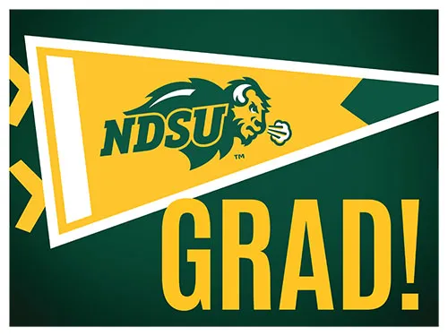 NDSU Grad pennant yard sign