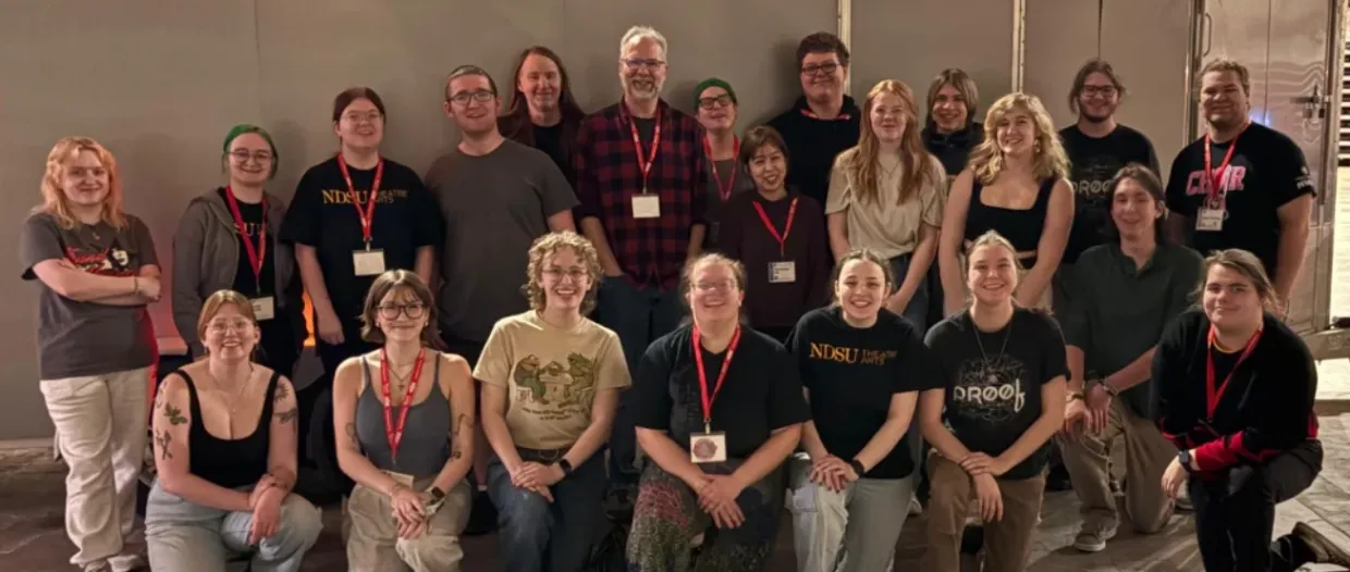 A group of Theatre NDSU students at the American College Theatre Festival in January 2026