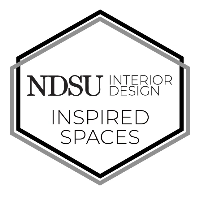 Inspired spaces logo in black, white and grey.