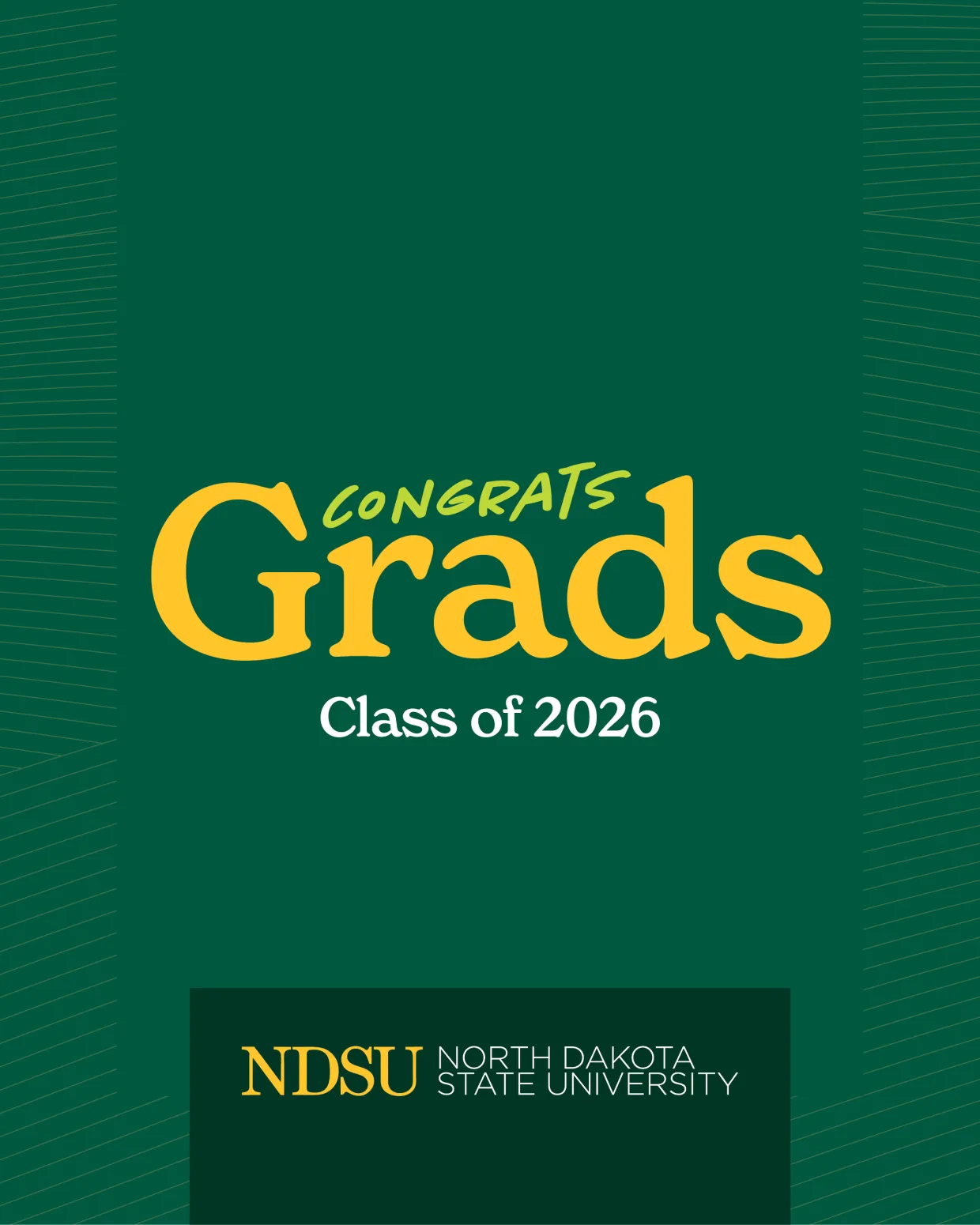 Congrats Grads Class of 2026 vertical social graphic