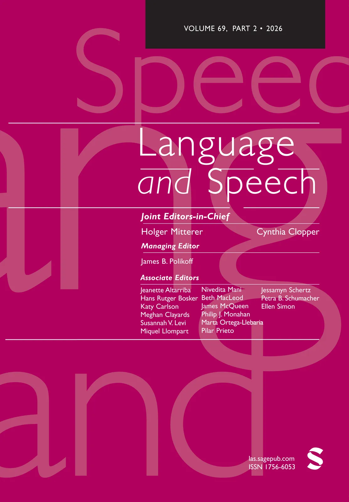 Language and Speech Journal