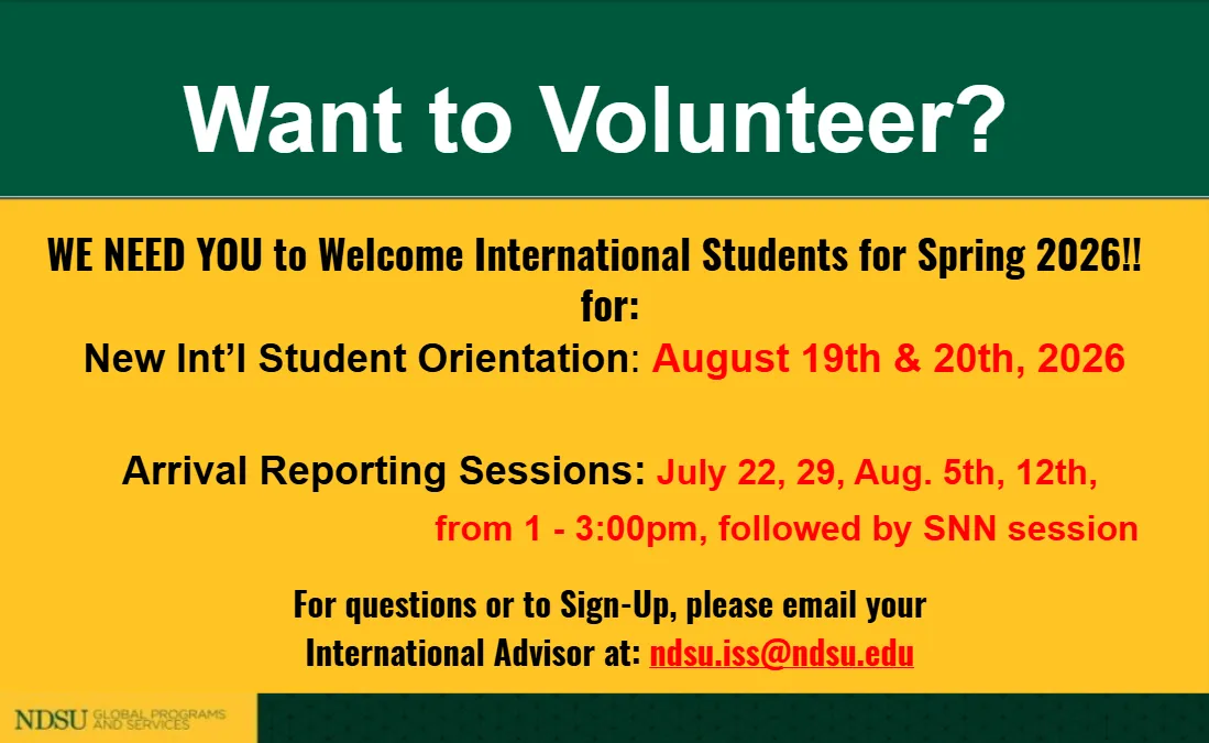 A PowerPoint slide showing advertising for student volunteers