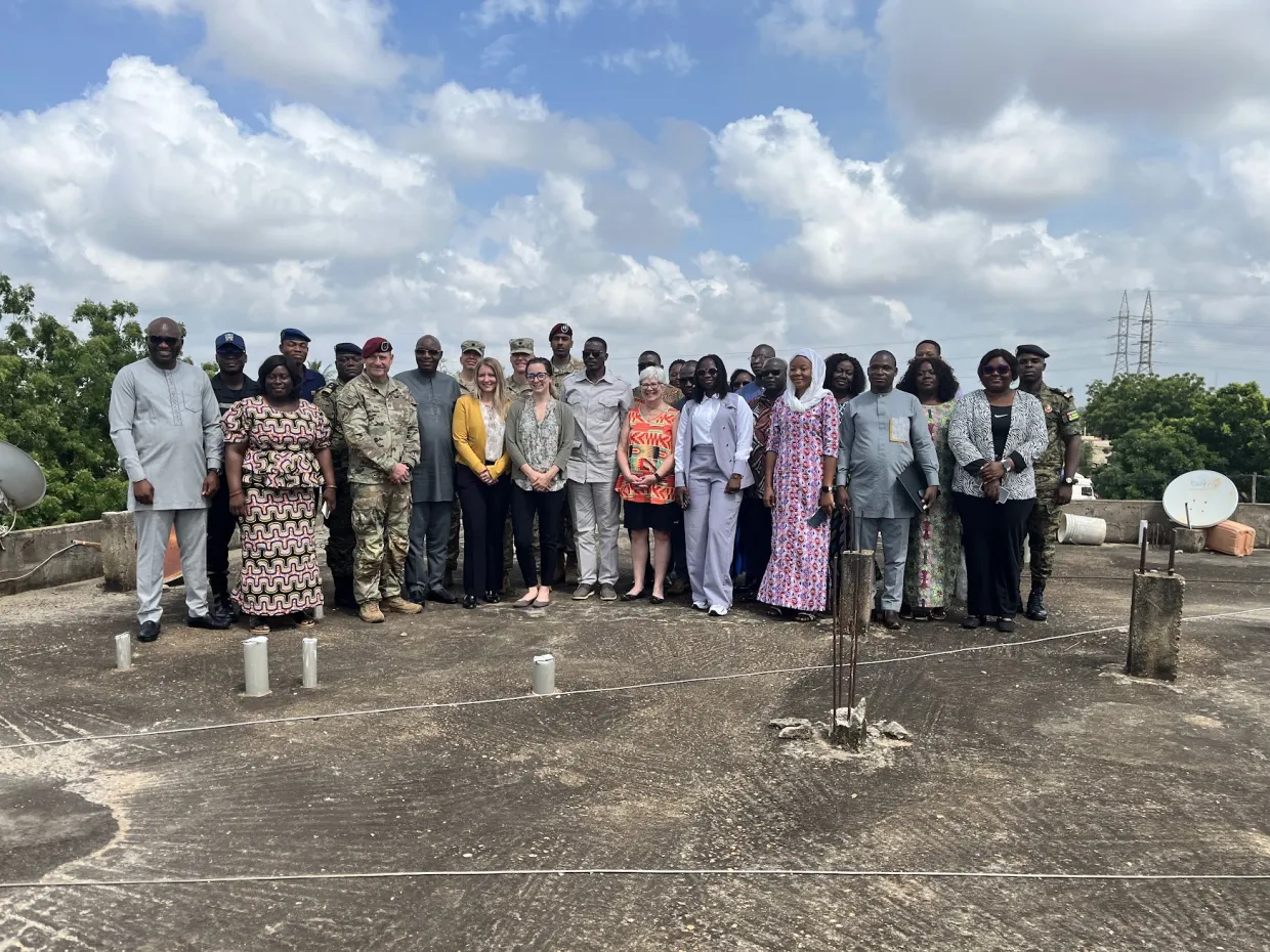 Participants in the State Partnership Program pose for a photo in Togo, Africa.