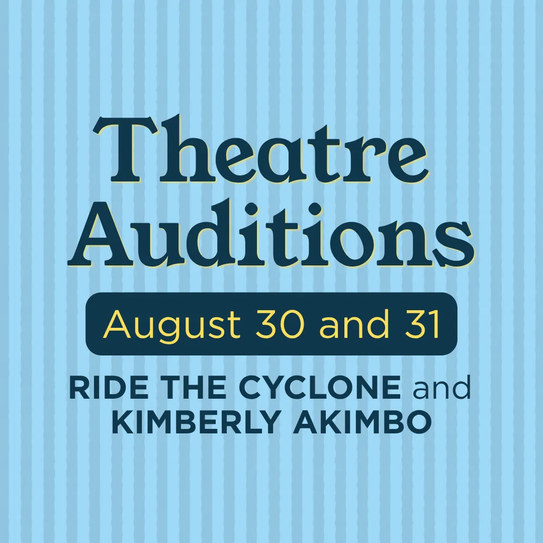 Graphic promoting Theatre NDSU's fall 2026 auditions
