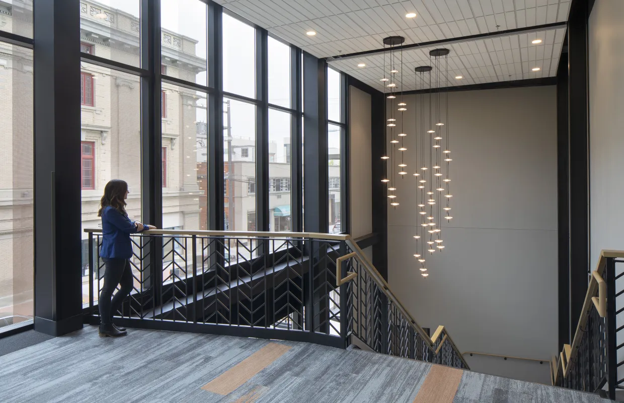 Stairwell with lighting