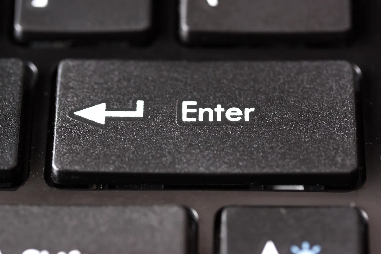 enter key on a keyboard