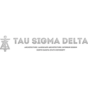 Tau Sigma Delta logo in black and white.