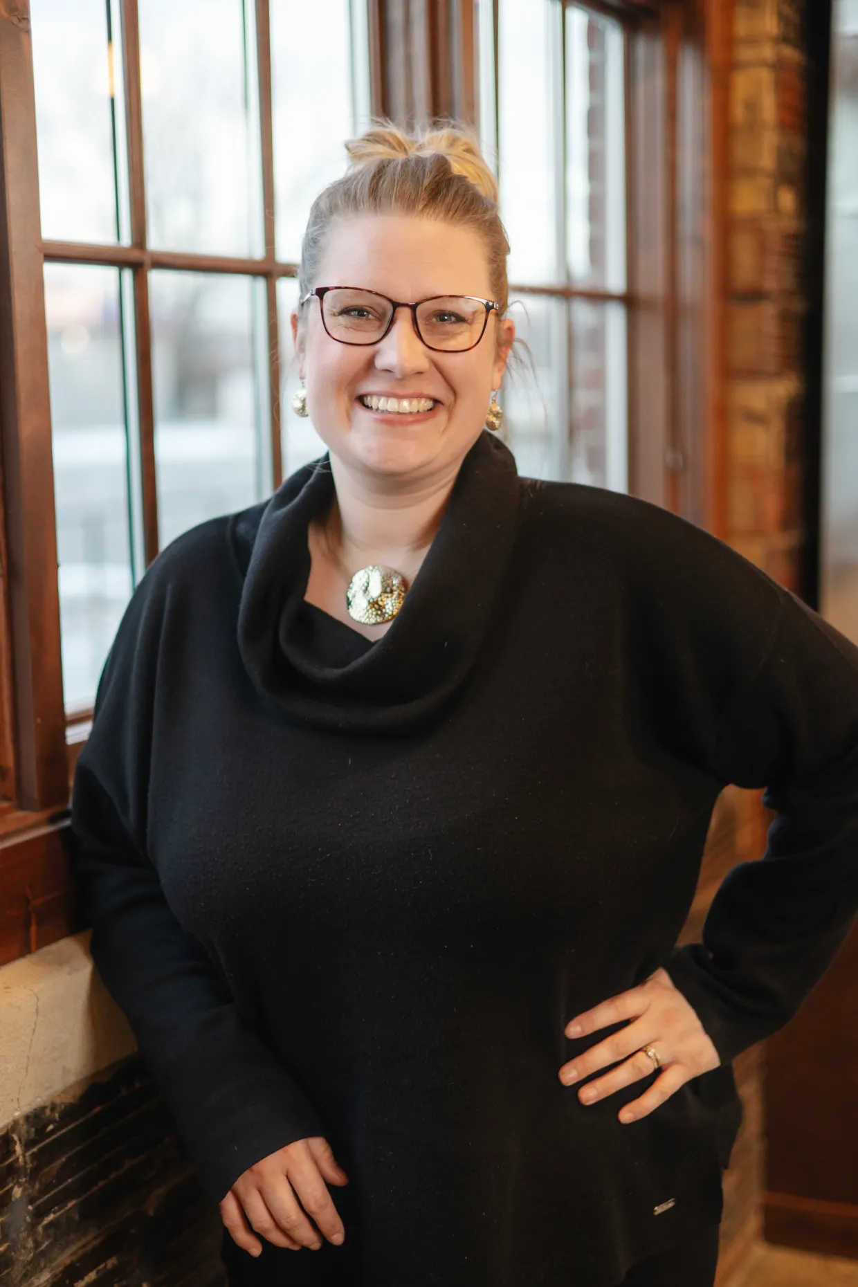 Amanda Brannan smiling confidently at camera.