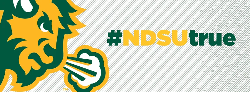 facebook cover background with athletics logo and #NDSUtrue