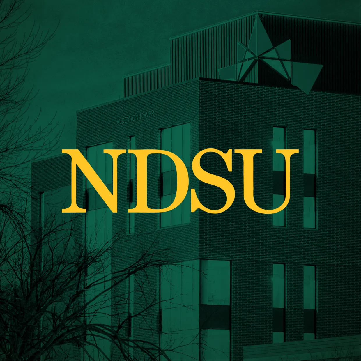NDSU profile picture with Aldevron Tower background