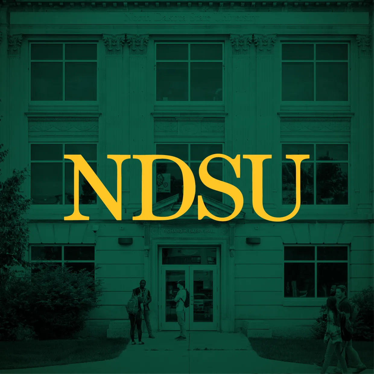 NDSU profile picture with Barry Hall background