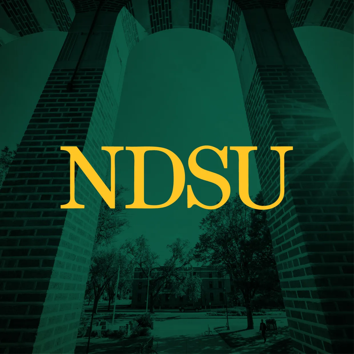 NDSU profile picture with arch background