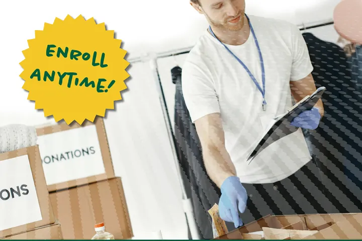 individual managing a non-profit donation center