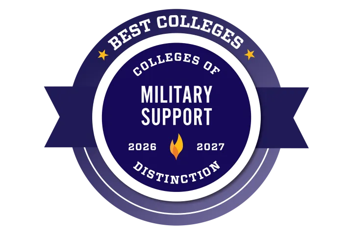 Colleges of Distinction badge for Military Support