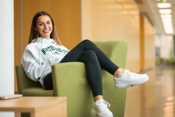 Hailey Wahl on campus