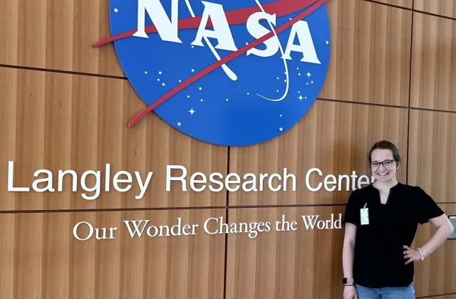 Emily Mikhail, an NDSU junior double majoring in mechanical engineering and physics