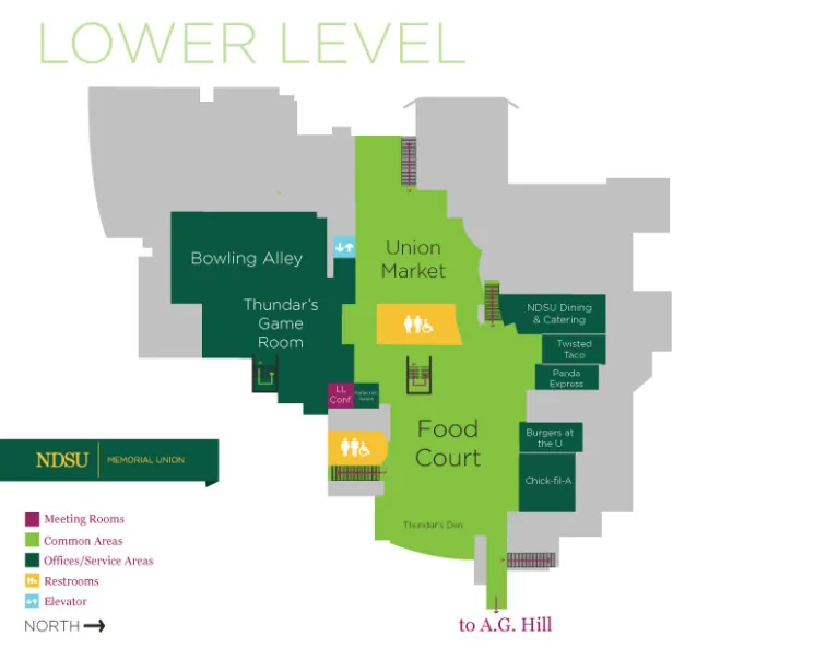Memorial Union lower level floorplan