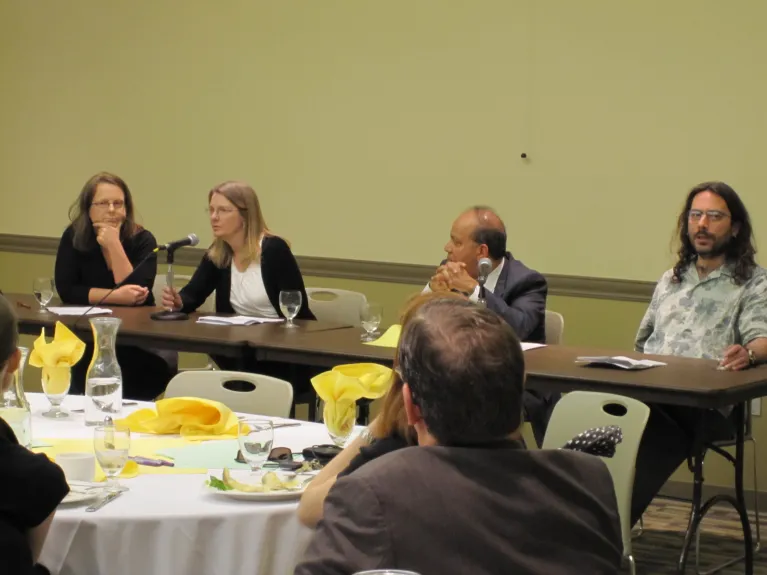 Promotion to Professor Panel: Newly Promoted Professors Discuss the Promotion Process with panelists (from L to R)  Marion Harris, Virgina Sublett, Dinesh Katti, and Michael Robinson, May 2010.