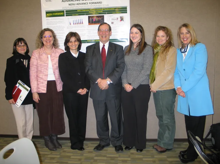Advance FORWARD launch event December 3, 2008. Karen Froelich, Charlene Wolf-Hall, Canan Bilen-Green, Craig Schnell, Christi McGeorge, Christina Weber, Ann Burnett