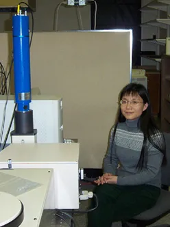 Wenfang Sun in the lab