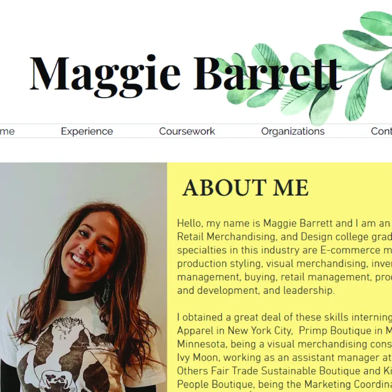 Maggie Barrett portfolio, click thumbnail for full portfolio.
