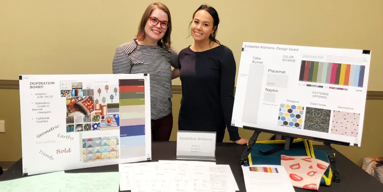 Photo of students presenting work