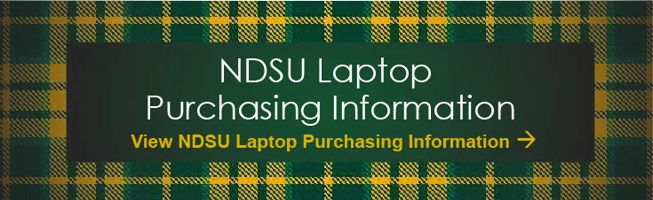 NDSU Laptop Purchasing Information graphic, click for link.