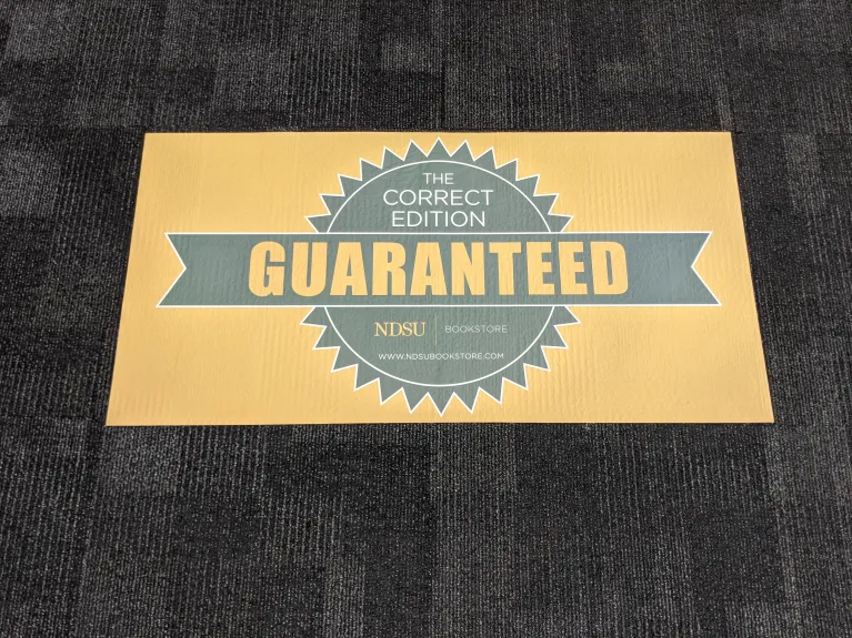 Rectangular floor graphic for the Bookstore