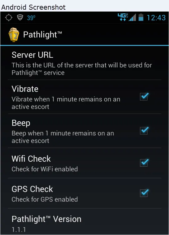 Android Screenshot for Settings