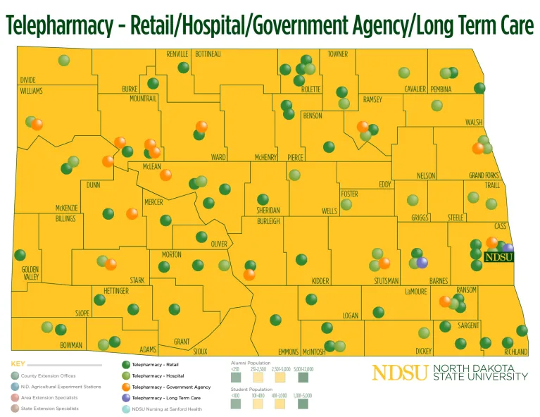 Telepharmacy map
