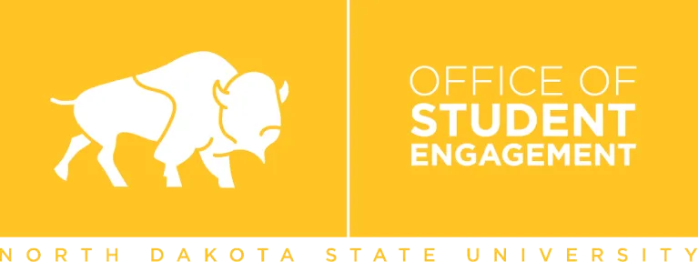 Yellow banner graphic with "Office of Student Engagement" text and silhouette of bison.