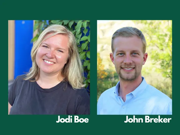 NDSU alumni Jodi Boe and John Breker. 