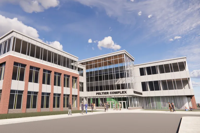 An artist's drawing of the future Peltier Complex