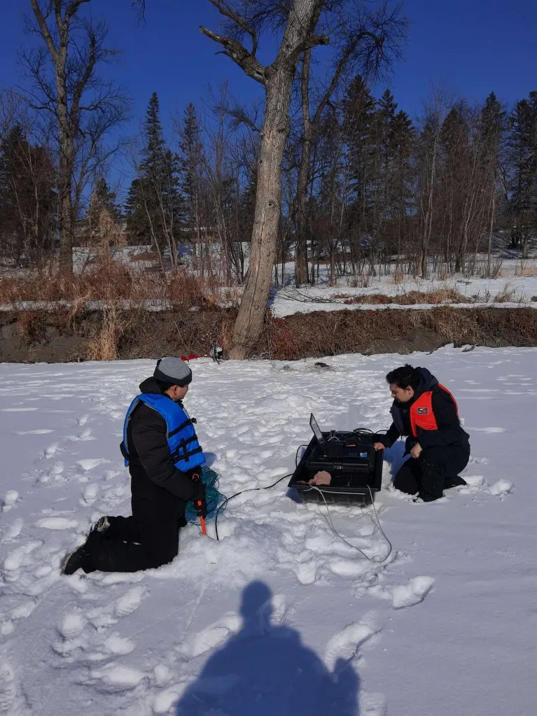 Stationary measurement on an ice hole (February 20, 2021)