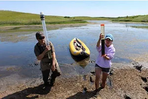 Kui Hu with samples from Lake P1